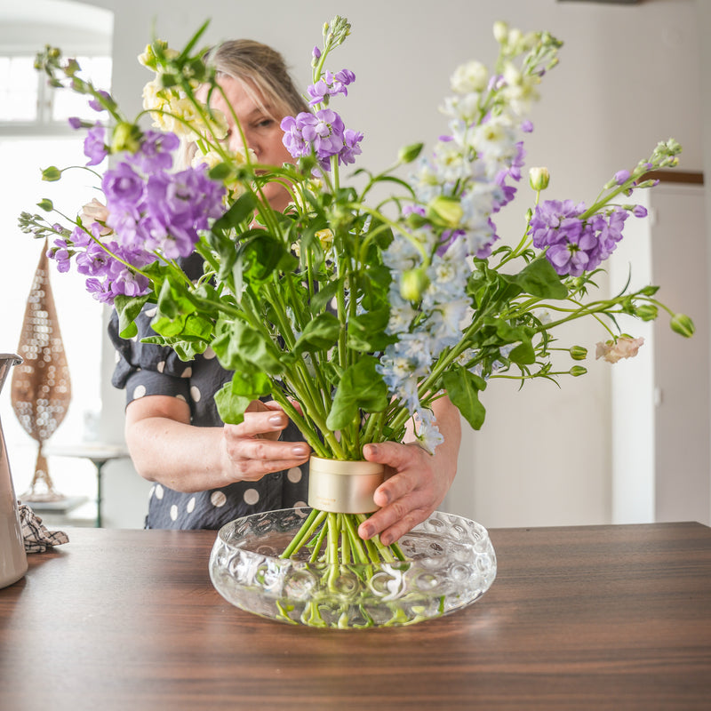 Torsadeuse de bouquet Hanataba Champagne Gold avec son élégante finition dorée pour des compositions élégantes